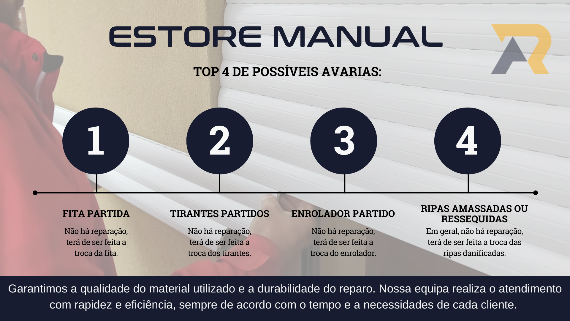 Arranjo de Estore Manual em Matosinhos